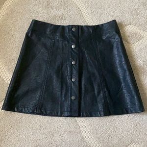 Black leather Forever21 skirt